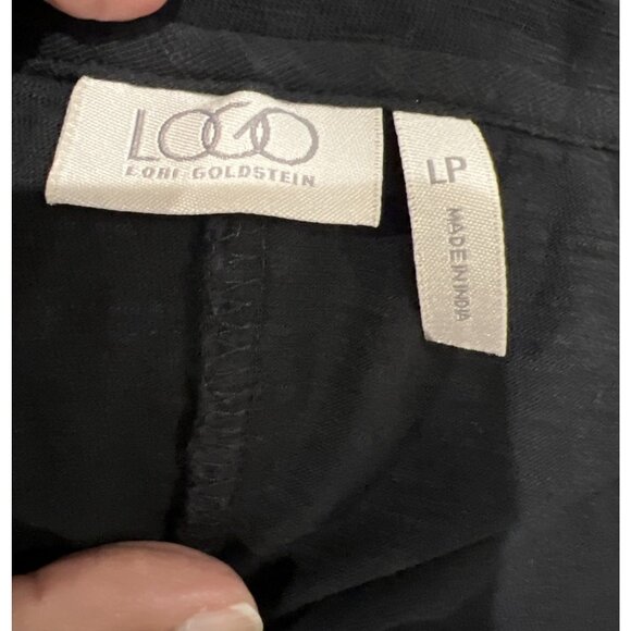 LOGO Lori Goldstein Black Sleeveless Tank Dress Size LP - Picture 5 of 7